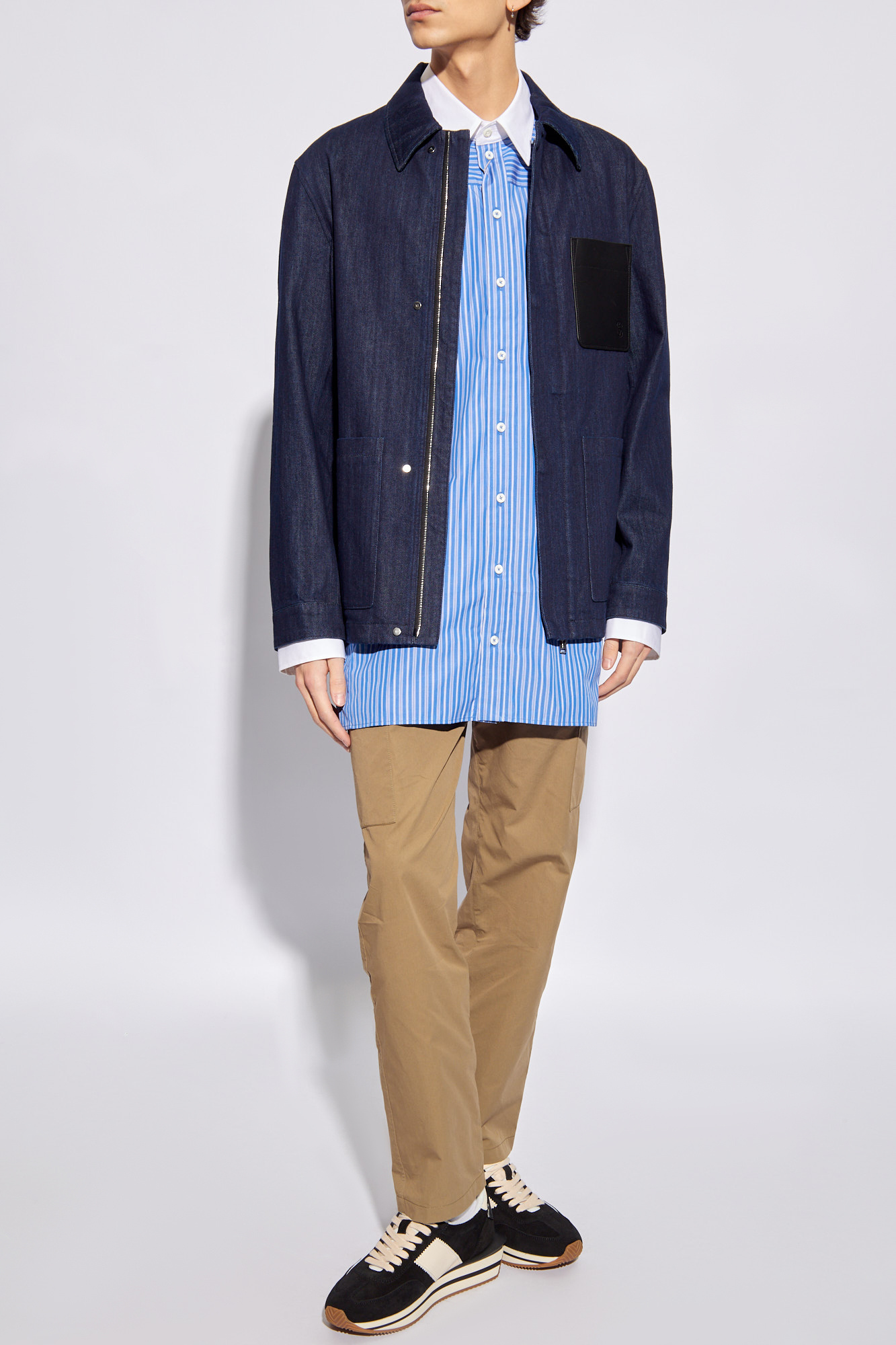 SchaferandweinerShops SX - Blue 'Football' striped shirt SchaferandweinerShops SX - Blue 'Football' striped shirt